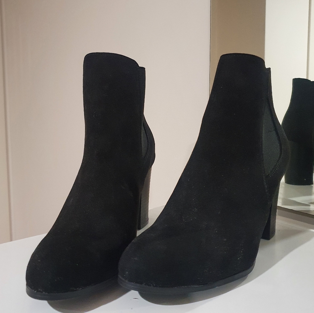 NWOT Anko Black Heeled Boots Size 10 - Picture 6 of 10